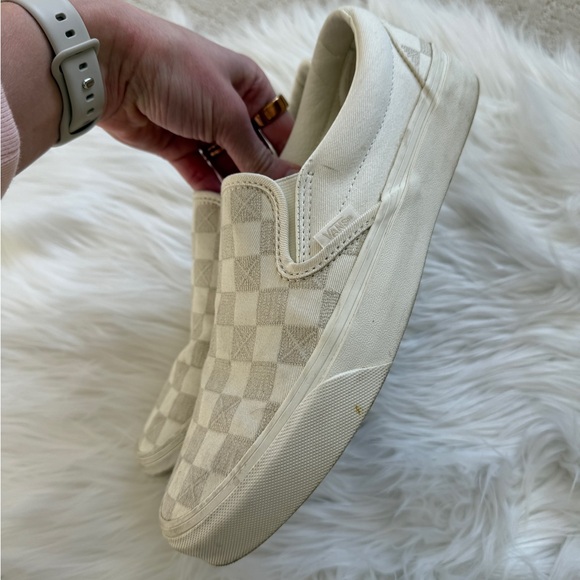 Vans Classic Checkered Slip-Ons Marshmallow size 9 - Picture 3 of 9